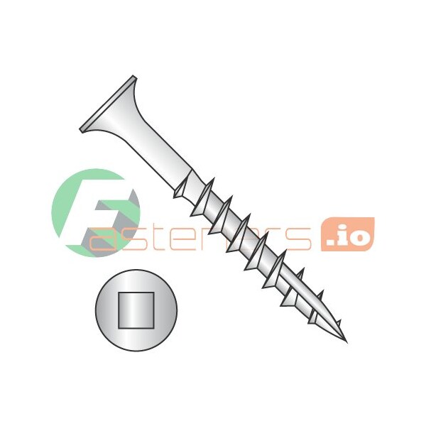 Newport Fasteners Deck Screw, #12 x 4-1/2 in, 18-8 Stainless Steel, Flat Head, Square Drive, 500 PK 336047 - main